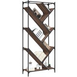  Regal za knjige smeđa boja hrasta 79x30x180 cm od drva i metala | Eponuda.com
