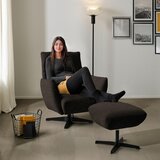 Dieter Knoll FOTELJ, temno rjava tekstil | Shoptok.si