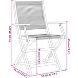  3-dijelni bistro set od polipropilen i masivnog drva bež | shoptok.hr