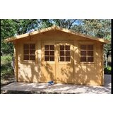 Male kuće Drvena vrtna kućica NERVION 400 × 300 cm sa šindrom | shoptok.hr