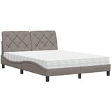 vidaXL Postelja z vzmetnico taupe 140x200 cm blago | Shoptok.si