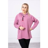 Kesi Tunic with zipper on hood Oversize dark pink Cijene