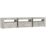 TV ormarić s LED svjetlima siva boja betona 180x35x40 cm | shoptok.hr