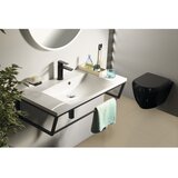 Sapho Crno željezno zidno postolje ispod umivaonika 60x20 cm Ska – | shoptok.hr