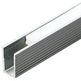 Mitea Lighting aluminijumski profil za led trake tamno sivi 6.4x9x2000mm ugradni sa difuzorom 2m MA6490-GR | Eponuda.com
