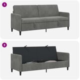 SOFA s pohranom Tamnosiva 192 x 78 x 87 cm Poliester | Shoptok.si