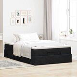 vidaXL otomanski okvir kreveta s madraca crni 120x190 cm baršunasti | shoptok.hr