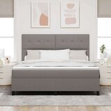 Box Spring Postelja s Vzmetnico Taupe Super King Tkanina, (22080819) | Shoptok.si