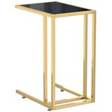  Bočni stolić za računalo crni 50x35x65 cm od kaljenog stakla | Eponuda.com