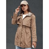 DStreet Kurtka damska parka FASHLOVE ciemnobeżowa | shoptok.hr