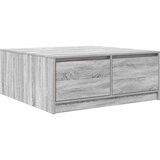 vidaXL Kavna mizica s predali siva sonoma 100x100x40 cm | Shoptok.si