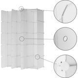 Kondela Modularna večnamenska omara, bela, ZALVO | Shoptok.si