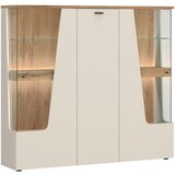 Premium Living 3-vratna Vitrina Cut Out, Kašmir/hrast Cene