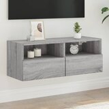  Zidni TV ormarić siva boja hrasta 80x30x30 cm konstruirano drvo | shoptok.hr