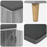  Klupa za hodnik s jastukom Siva Sonoma 60 x 38 x 46 cm | shoptok.hr