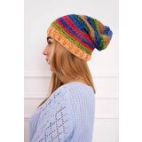 Kesi Cap with fleece Krystyna K207 cornflower + orange Cijene