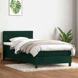 Box Spring krevet s madracem tamnozeleni 80x220 cm baršun | Eponuda.com