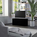 TV ormarić crni 80 x 34 x 36 cm od iverice | Eponuda.com