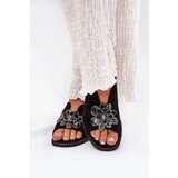 S. BARSKI Women's Flat Heeled Sandals With Decoration S.Barski KV27-001 Black | ePonuda.com