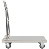 vidaXL Voziček s platformo srebrn 82x53x86 cm nerjaveče jeklo | Shoptok.si