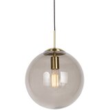 QAZQA Moderna viseča svetilka iz medenine z dimnim steklom 30 cm - krogla | Shoptok.si