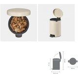 Brabantia Bež željezna kanta za smeće s pedalom 12 l NewIcon – | shoptok.hr