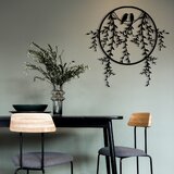  Metalna zidna dekoracija grane i ptičice 45x44 cm crna | ePonuda.com
