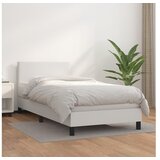  S oprugama i madracem bijeli 100x200 cm od umjetne kože | shoptok.hr