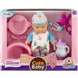  Lutka Cute Baby – Realistična beba s priborom za igru Plava | shoptok.hr