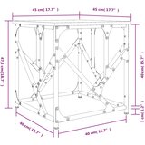  Stolić za kavu boja hrasta 45 x 45 x 47,5 cm konstruirano drvo | Eponuda.com
