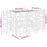  9-dijelni vrtni barski set od masivnog bagremovog drva | shoptok.hr