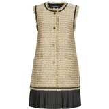Karl Lagerfeld Kratke obleke BOUCLE SLEEVELESS DRESS Bež Cene