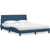  Krevet s madracem plavi 160x200 cm od tkanine - Plava 160 x 200 cm | shoptok.hr