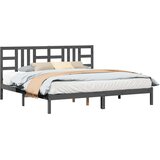  Okvir za krevet od masivne borovine sivi 200 x 200 cm | Eponuda.com