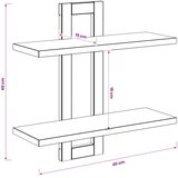  Plutajuće police Crni hrast 40 x 15 x 40 cm Konstruirano drvo | shoptok.hr