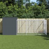  Kućica za pse s igralištem antracit 214 x 457 x 181 cm čelična | shoptok.hr