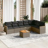  8-dijelni set vrtnih sofa od poliratana s jastucima sivi | shoptok.hr