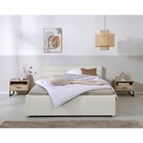MID.YOU OBLAZINJENA POSTELJA 160 cm x 200 cm , les, kovina, umetna masa, tekstil krem barve | Shoptok.si