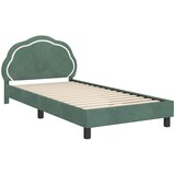 Krevet za djecu s uzglavljem Morska zelena 90 x 200 cm Baršun | shoptok.hr