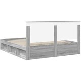  Krevetna konstrukcija s uzglavljem Siva Sonoma 200 x 200 cm | shoptok.hr