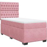  The Living Store Box spring postelja z vzmetnico roza 100x200 cm žamet - Box Spring Postelja, (21492395) | Shoptok.si