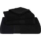 vidaXL Komplet brisač 12-delni črna 360 gsm 100% bombaž | Shoptok.si