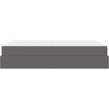  Posteljni okvir z vzmetnico Siva 140 x 200 cm Umetna koža | Shoptok.si