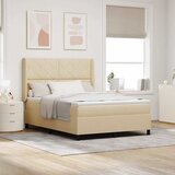  Krevet s opruga kutije s jastukom Krema 200 x 160 cm tkanina | shoptok.hr