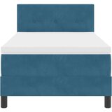 Box Spring Postelja z Blazino Temno Modra 80x200 cm Žamet, (22052830) | Shoptok.si