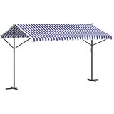  Samostojeća tenda plavo-bijela 400 x 300 cm od tkanine i čelika | shoptok.hr