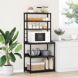 vidaXL Kuhinjska polica Crni hrast 80 x 40 x 168 cm Konstruirano drvo | shoptok.hr