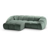 Micadoni Home Svetlo zelena žametna kotna sedežna garnitura Diana – | Shoptok.si