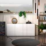 XORA komoda, barve hrasta, bela, visoki sijaj | Shoptok.si