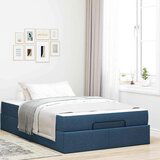  Konstrukcija postelje z vzmetnico Modra 120 x 200 cm blago | Shoptok.si